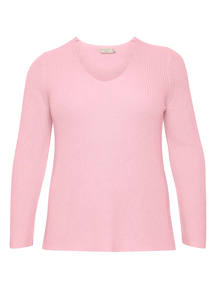KAFFE curve Sweter w kolorze jasnoróżowym rozmiar: XL