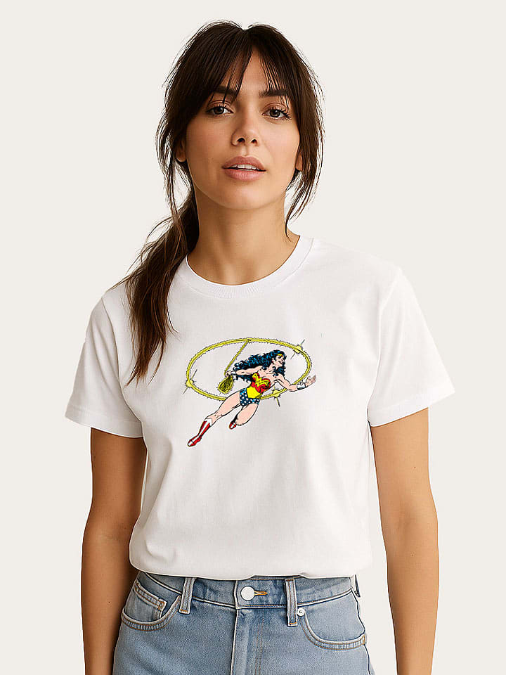 WOOOP Koszulka "Wonder Woman Lasso of Truth" w kolorze białym rozmiar: XL