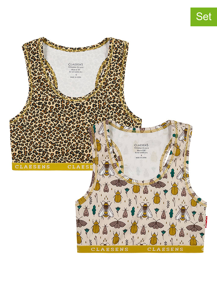 Claesens Topy (2 szt.) w kolorze beżowo-brązowym rozmiar: 104