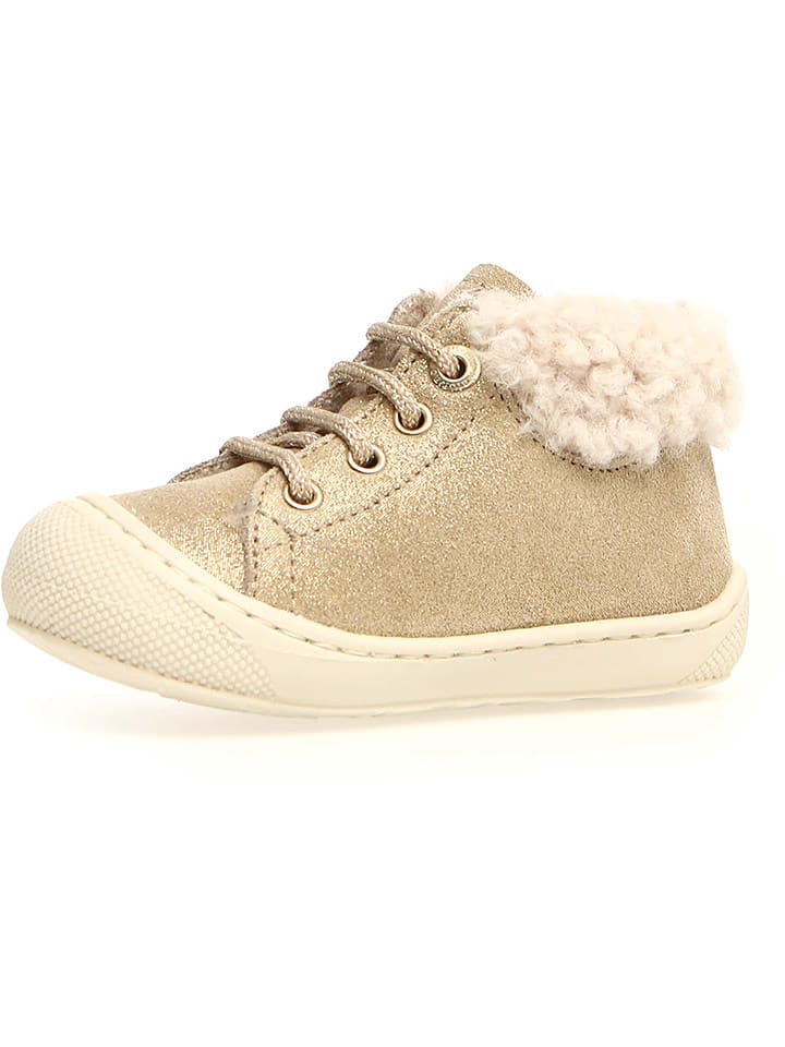 Naturino Skórzane botki "Coco" w kolorze beżowym rozmiar: 20