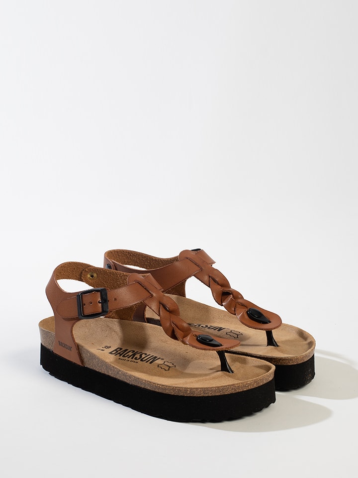 BACKSUN Japonki "Ancone" w kolorze brązowym rozmiar: 39