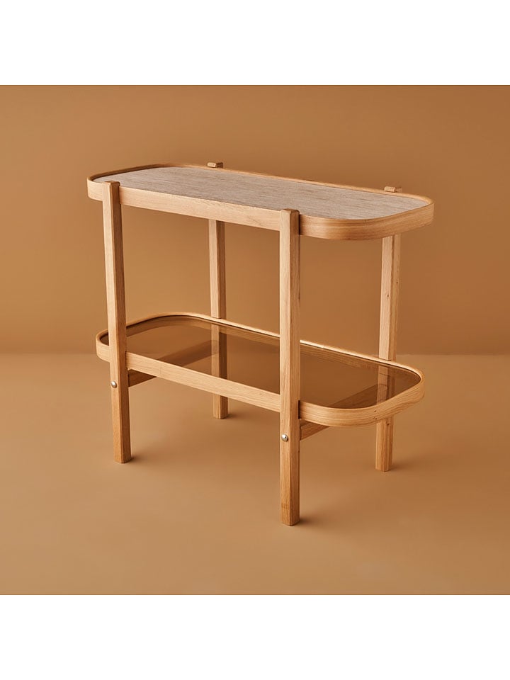 BELLA MAISON Regał "Retro" w kolorze biało-jasnobrązowym - 103 x 85 x 42 cm rozmiar: onesize