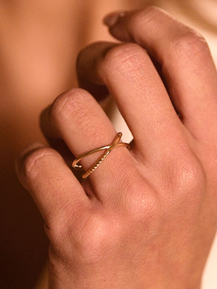 OR ÉCLAT Złoty pierścionek "Neptune" rozmiar: 50