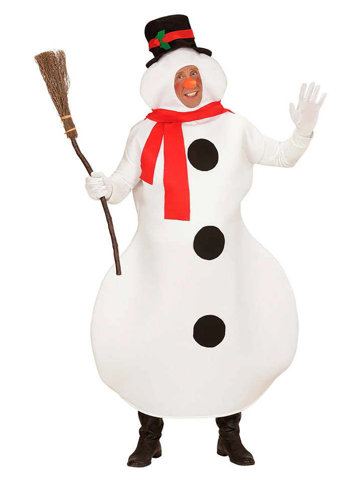 Widmann 2-częściowy kostium "Snowman" w kolorze biało-czerwonym rozmiar: onesize