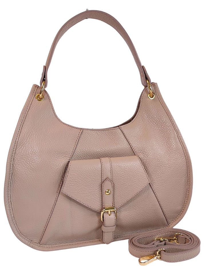 ORE10 Skórzana torebka "Miser" w kolorze jasnoróżowym - 35 x 30 x 9 cm rozmiar: onesize