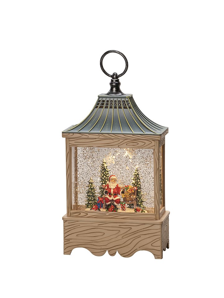 Konstsmide Dekoracyjna lampa LED "Santa and tree" w kolorze beżowym - 16 x 29 x 7,5 cm rozmiar: onesize