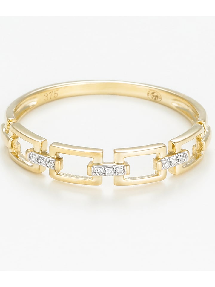 DIAMANTA Złoty pierścionek "Maillage" z diamentami rozmiar: 52