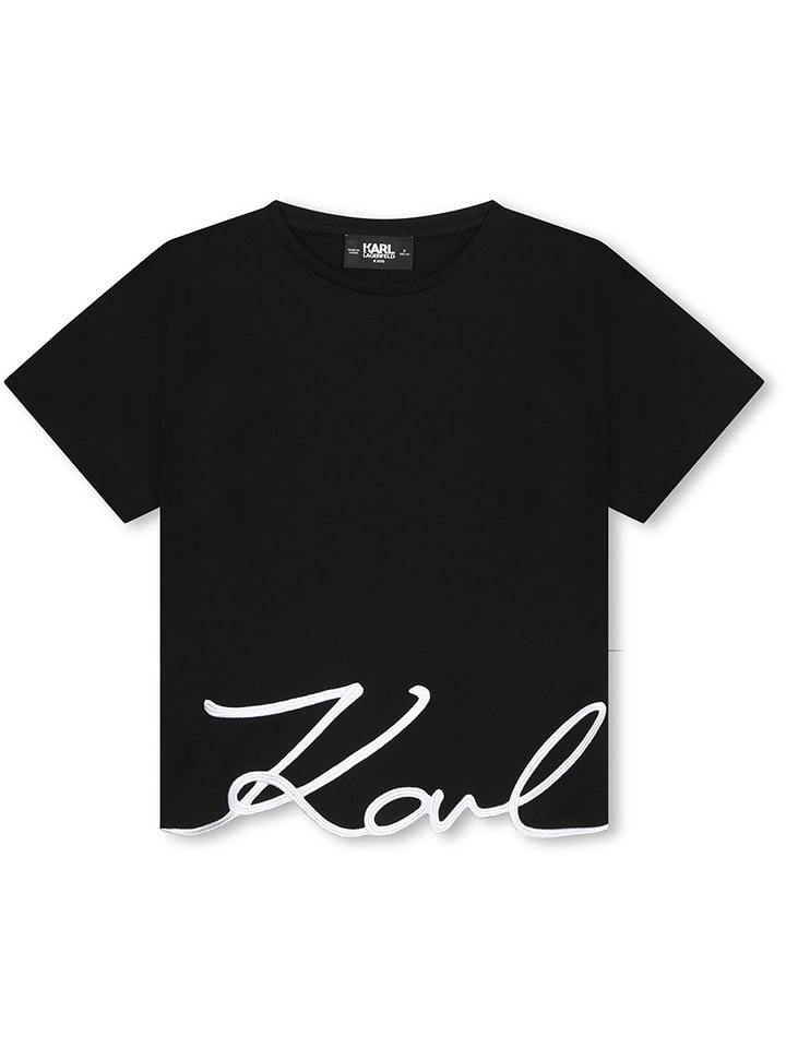 Karl Lagerfeld Kids Koszulka w kolorze czarnym rozmiar: 176