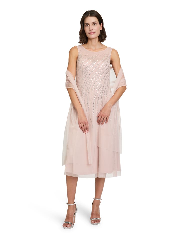 Vera Mont Sukienka w kolorze srebrno-jasnoróżowym rozmiar: 46