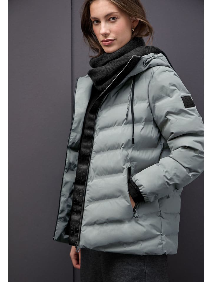 Street One Kurtka pikowana w kolorze szarym rozmiar: 42