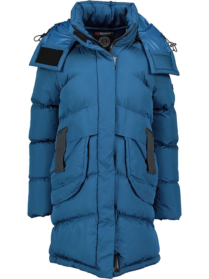 Geographical Norway Płaszcz pikowany "Dalmira" w kolorze niebieskim rozmiar: M