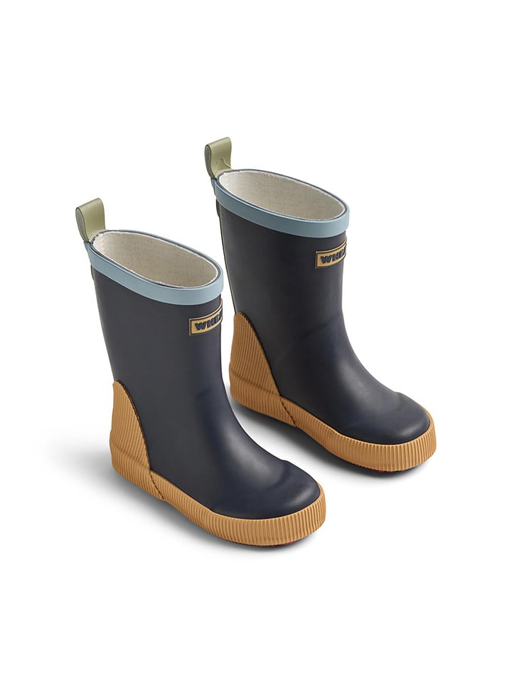 Wheat Kalosze "Welly" w kolorze granatowo-żółtym rozmiar: 26
