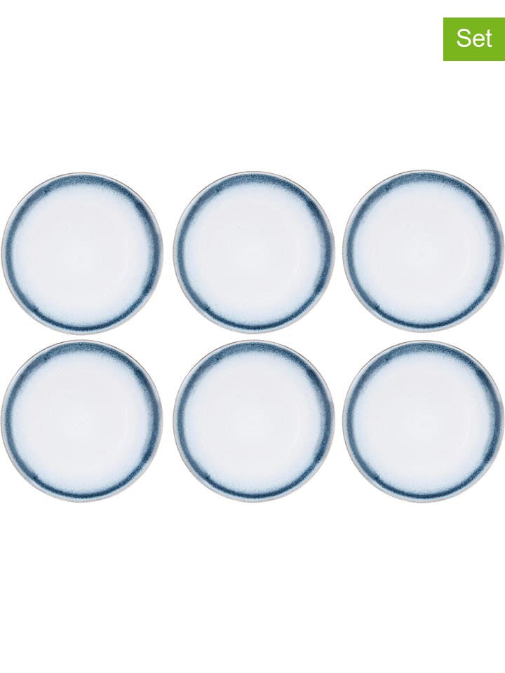 Björn Talerze obiadowe (6 szt.) "Cosmos" w kolorze biało-niebieskim - Ø 27,5 cm rozmiar: onesize