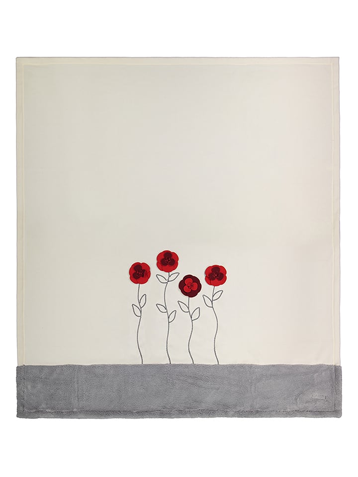 maryplaid Pled w kolorze kremowo-szarym rozmiar: 160x180 cm