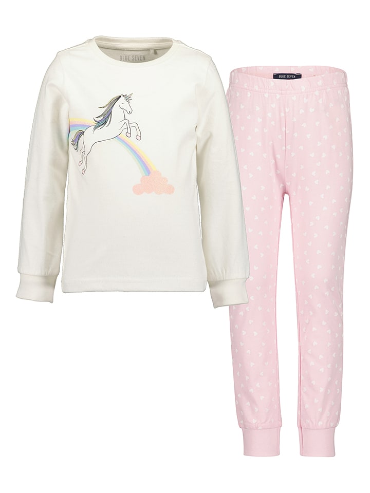 Blue Seven Piżama w kolorze kremowo-jasnoróżowym rozmiar: 128/134