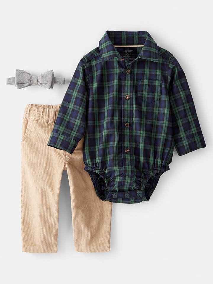 carter's 3-częściowy zestaw w kolorze beżowo-granatowym rozmiar: 86