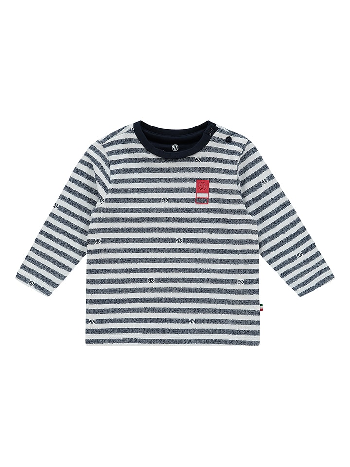 Vingino Koszulka "Joas" w kolorze granatowo-białym rozmiar: 68