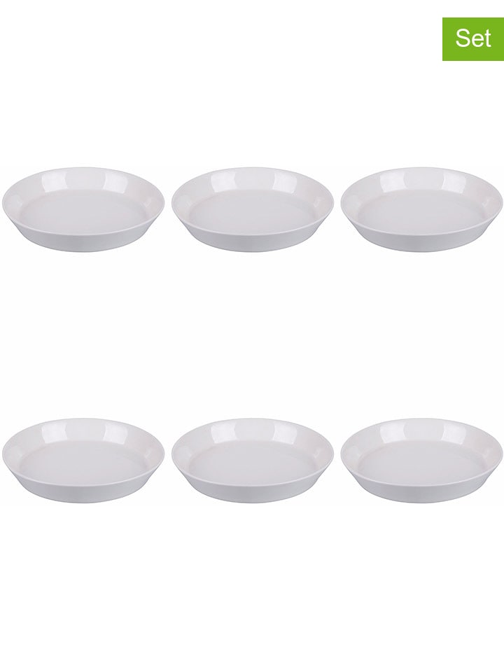 Villa d´Este Talerze głębokie (6 szt.) w kolorze białym - Ø 21,5 cm rozmiar: onesize