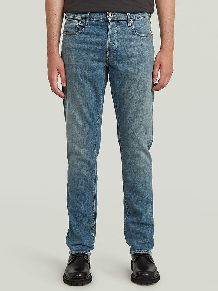 G-Star Dżinsy "3301" - Tapered fit - w kolorze niebieskim rozmiar: W34/L34