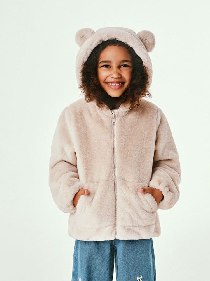 COOL CLUB Kurtka pluszowa w kolorze beżowym rozmiar: 128