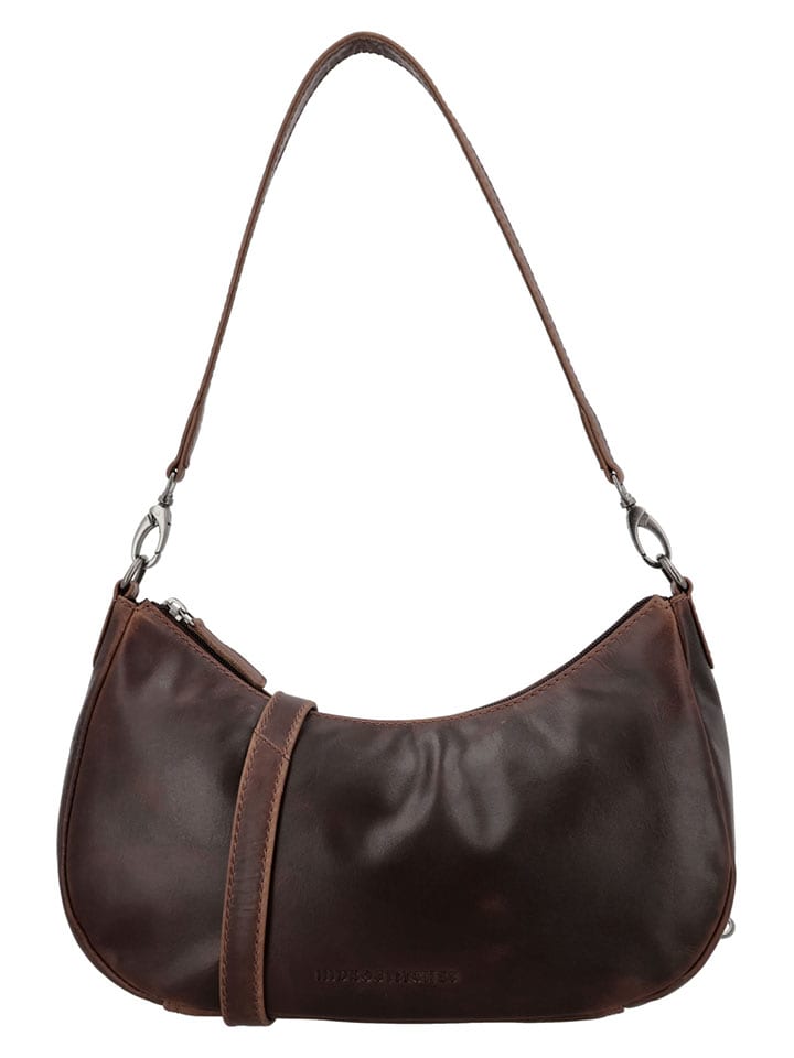 HIDE & STITCHES Skórzana torebka "Japura" w kolorze ciemnobrązowym - 30 x 19 x 9 cm rozmiar: onesize