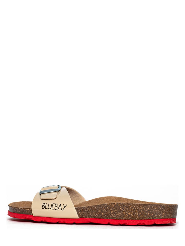 Bluebay Klapki "Anthemis" w kolorze beżowym rozmiar: 42