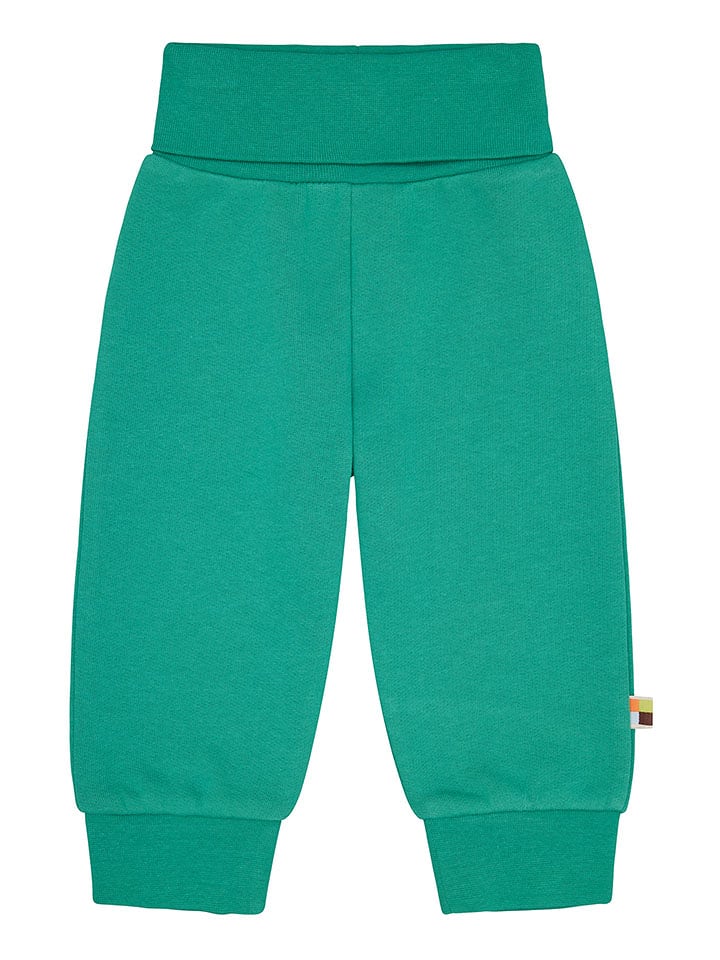 loud + proud Spodnie dresowe w kolorze zielonym rozmiar: 86/92