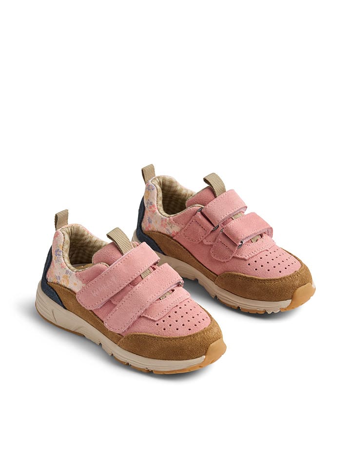 Wheat Skórzane sneakersy "Alin" w kolorze jasnoróżowo-granatowo-jasnobrązowym rozmiar: 35