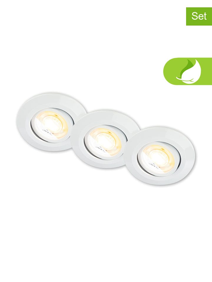 Briloner Lampy wpuszczane LED (3 szt.) w kolorze białym - KEE F (A do G) rozmiar: onesize