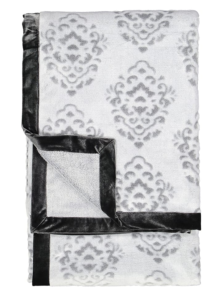 maryplaid Pled w kolorze biało-szarym rozmiar: 130x160 cm