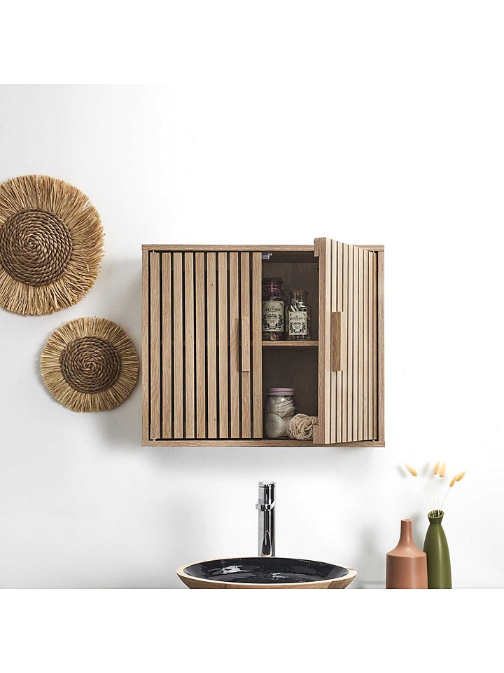 The Home Deco Kids Regał ścienny w kolorze jasnobrązowym - 60 x 50 x 20 cm rozmiar: onesize