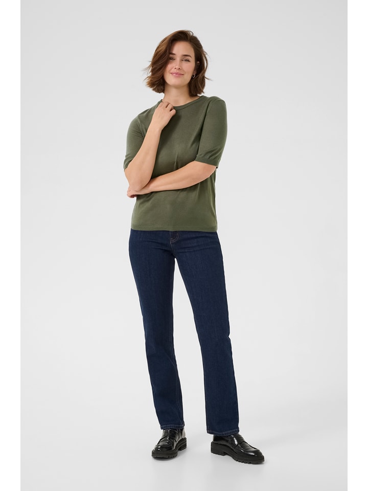 Kaffe Koszulka dzianinowa w kolorze khaki rozmiar: XL