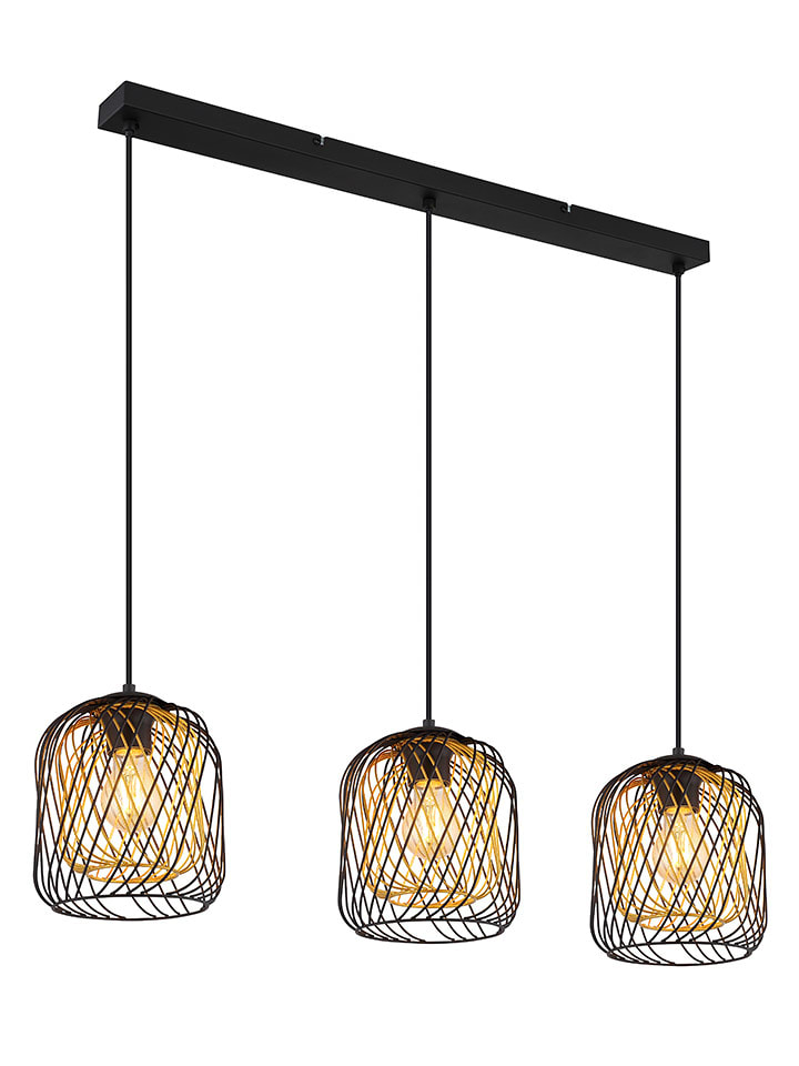 Globo lighting Lampa wisząca "Dichti" w kolorze złoto-czarnym - 84 x 150 x 18 cm rozmiar: onesize