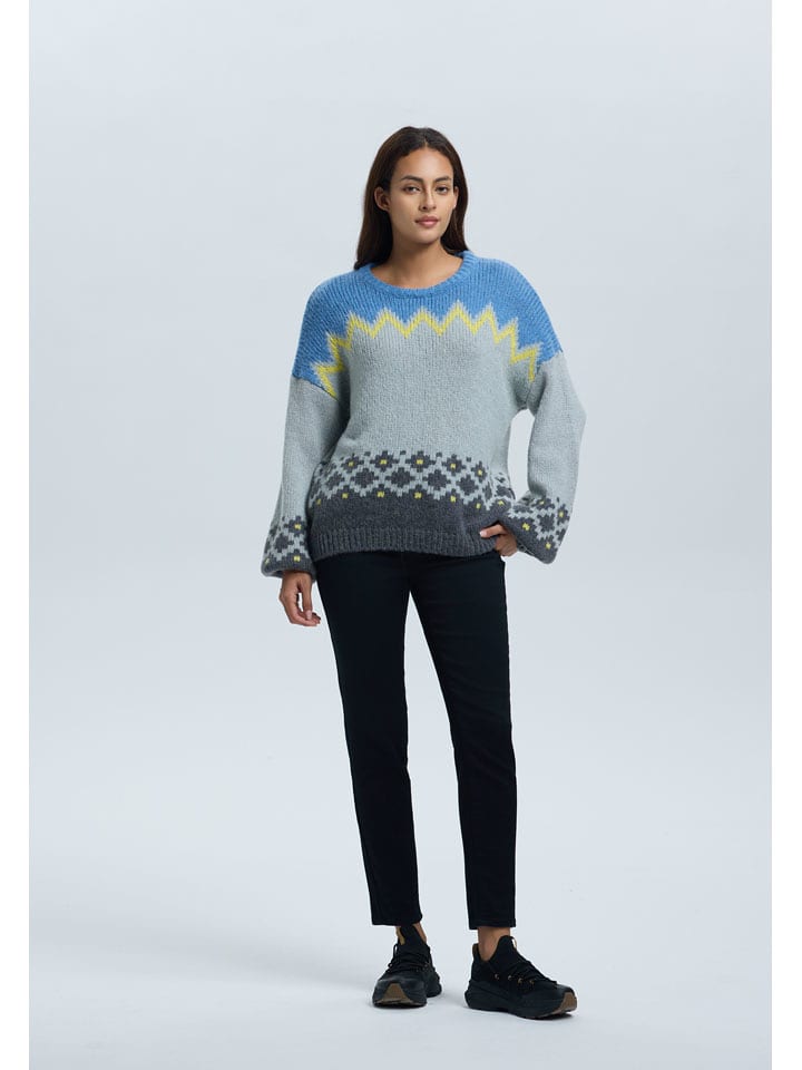LUHTA Sweter "Heikka" w kolorze błękitno-niebieskim rozmiar: M