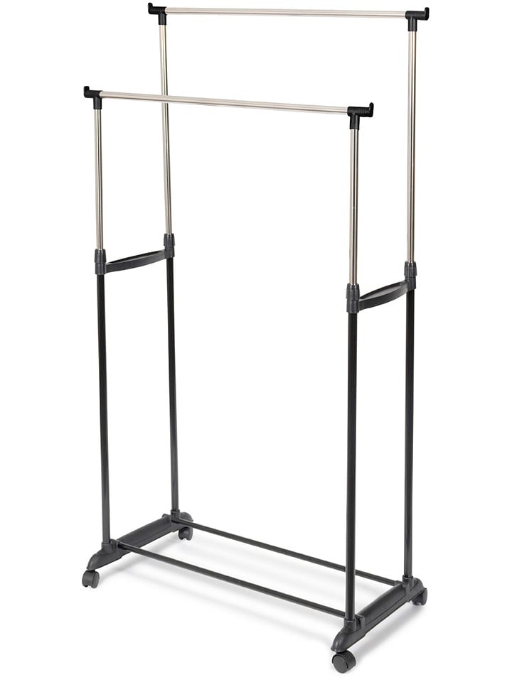 Compactor Wieszak "Zeph" w kolorze srebrno-czarnym na ubrania - 78 x 42 x 165 cm rozmiar: onesize