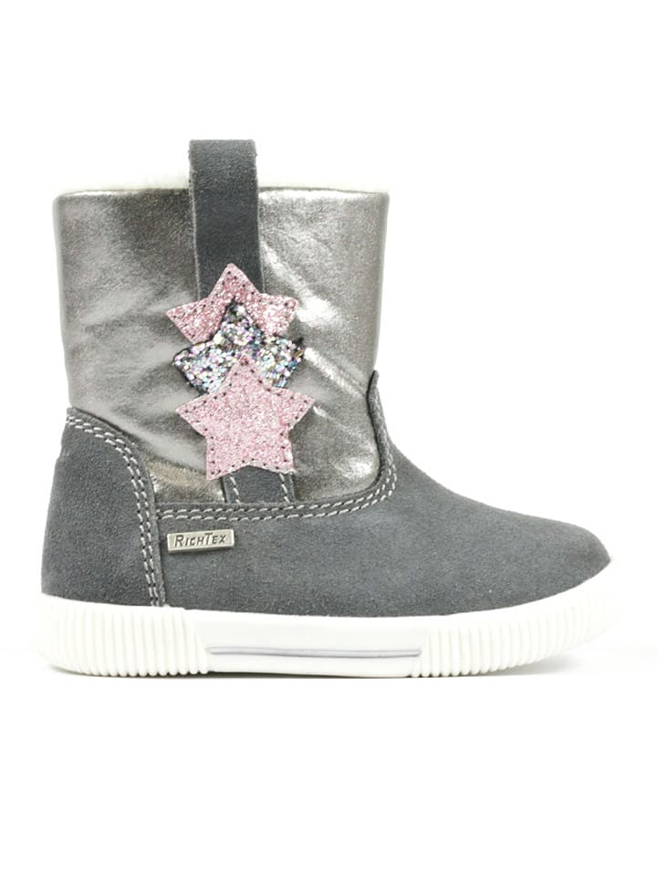 Richter Shoes Skórzane botki w kolorze szarym rozmiar: 23