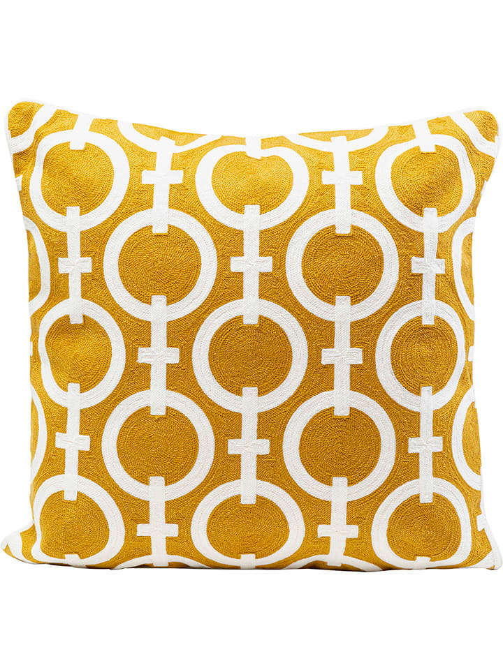 Kare Poduszka "Caten" w kolorze żółtym - 50 x 50 cm rozmiar: onesize