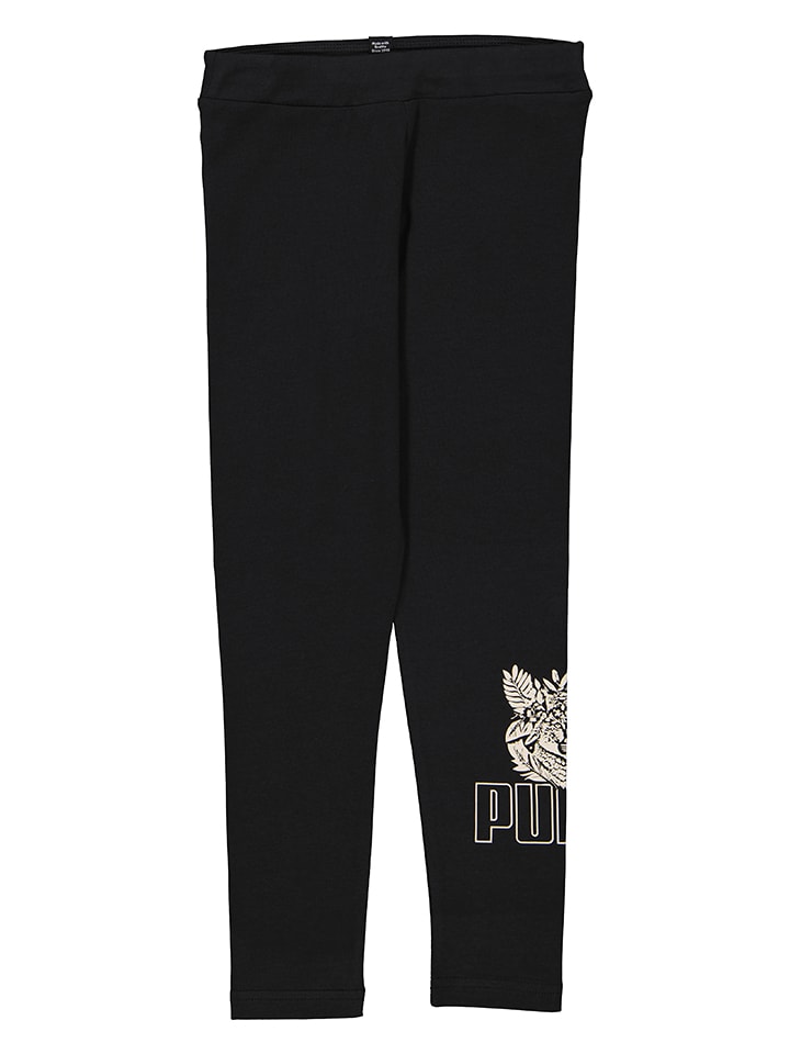 Puma Legginsy "ESS+ Tropicat" w kolorze czarnym rozmiar: 176