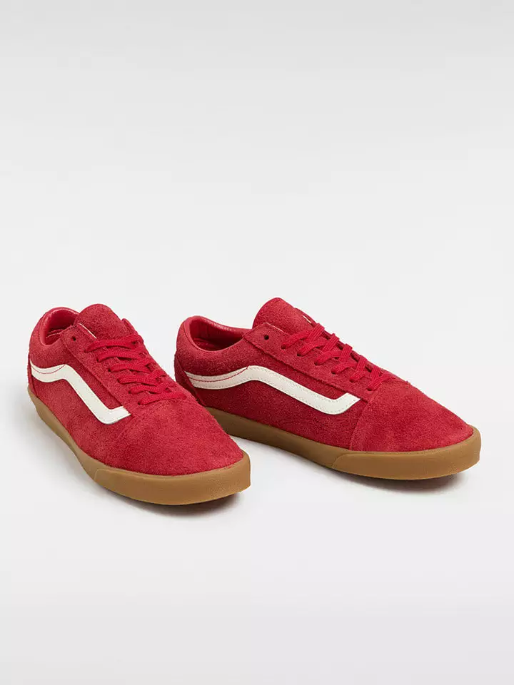 Vans Skórzane sneakersy "Old Skool Lowpro" w kolorze czerwonym rozmiar: 39