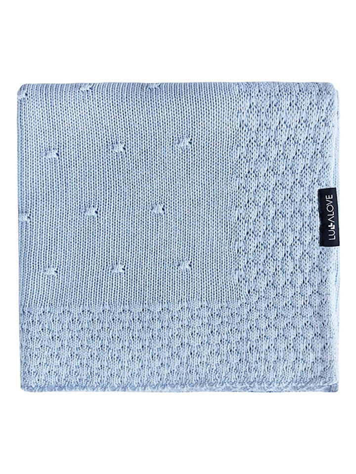 Lullalove Kocyk w kolorze błękitnym rozmiar: 80x100 cm