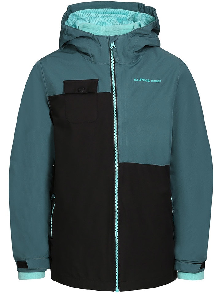 Alpine Pro Kurtka softshellowa 3w1 "Plega" w kolorze morsko-czarnym rozmiar: 140/146
