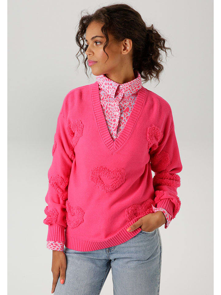 Aniston Sweter w kolorze różowym rozmiar: 34
