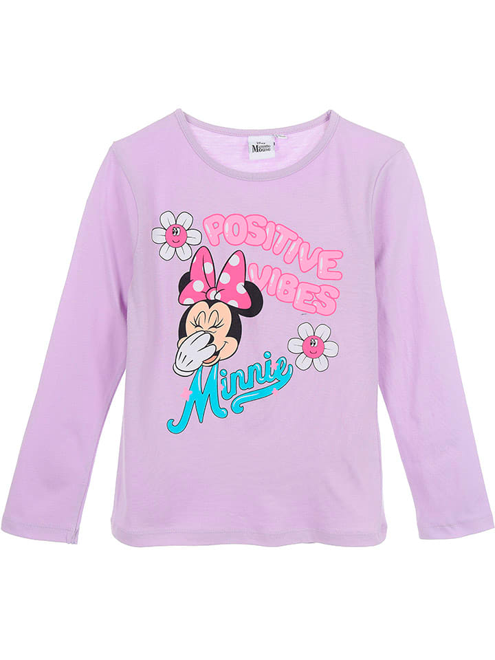 Disney Minnie Mouse Koszulka "Minnie" w kolorze fioletowym rozmiar: 98