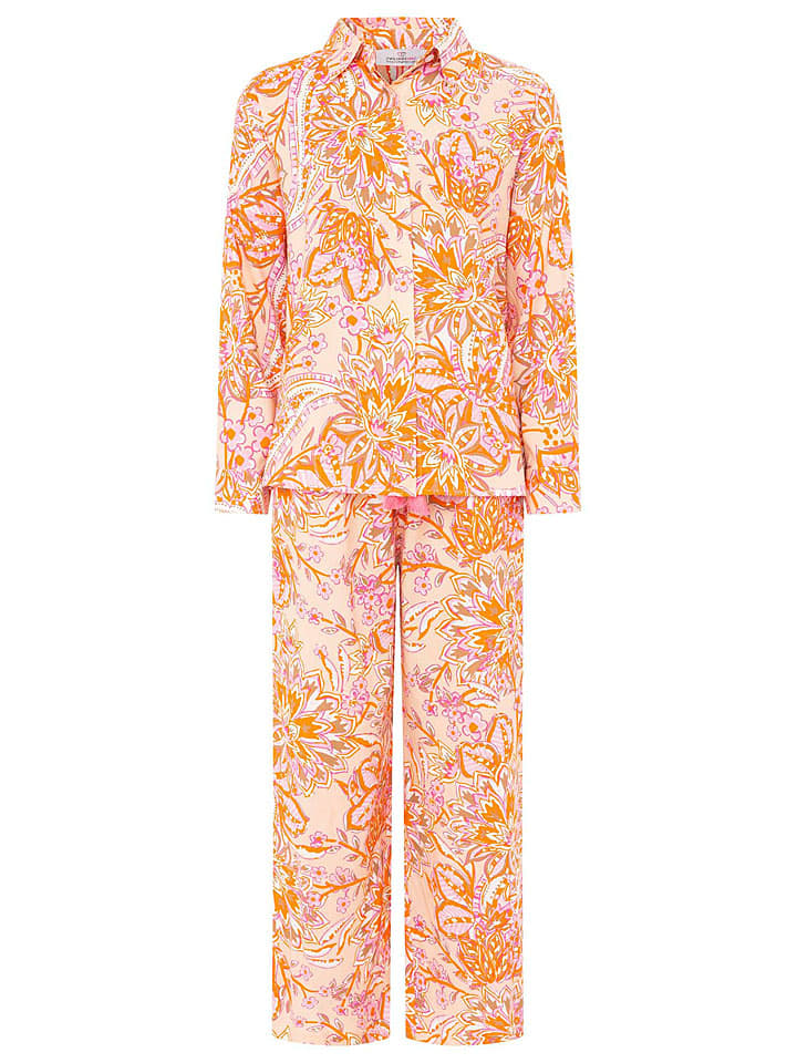 Zwillingsherz 2-częściowy zestaw "Happy Paisley" w kolorze jasnoróżowo-pomarańczowym rozmiar: L/XL
