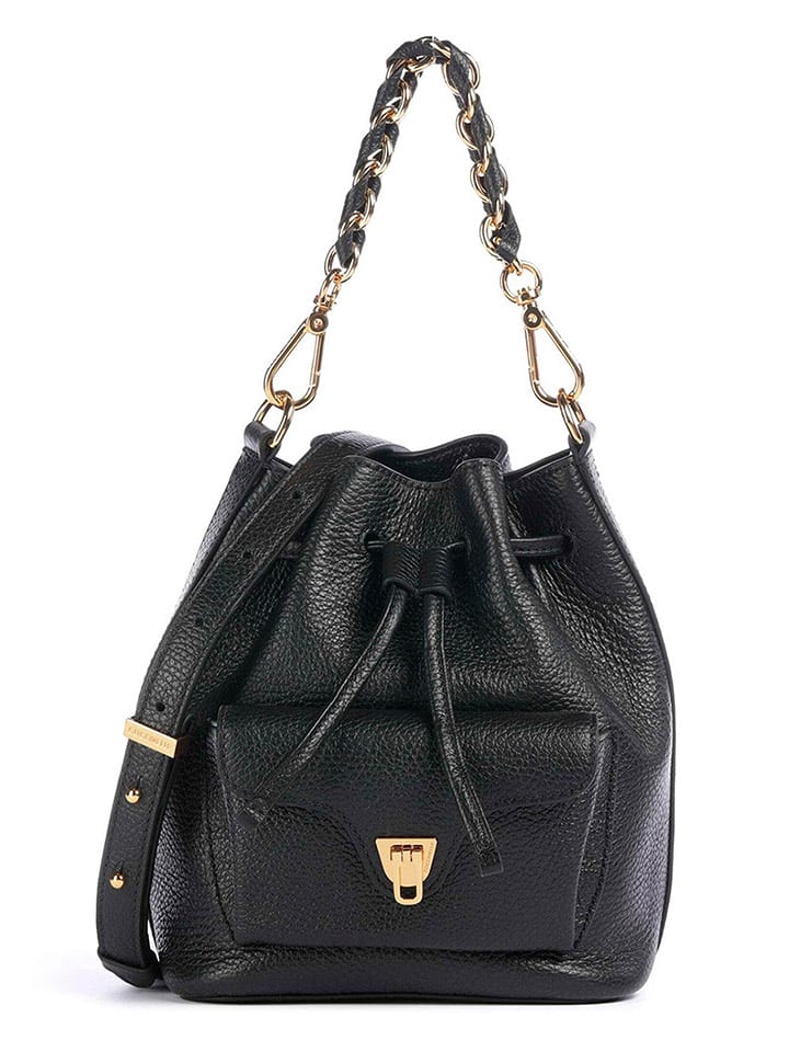 COCCINELLE Skórzana torebka w kolorze czarnym - 21 x 28,5 x 14 cm rozmiar: onesize