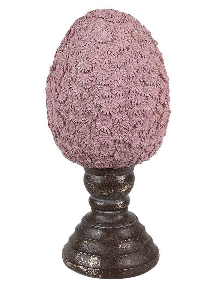 Clayre & Eef Dekoracja "Egg" w kolorze jasnoróżowym - wys. 28 x Ø 13 cm rozmiar: onesize