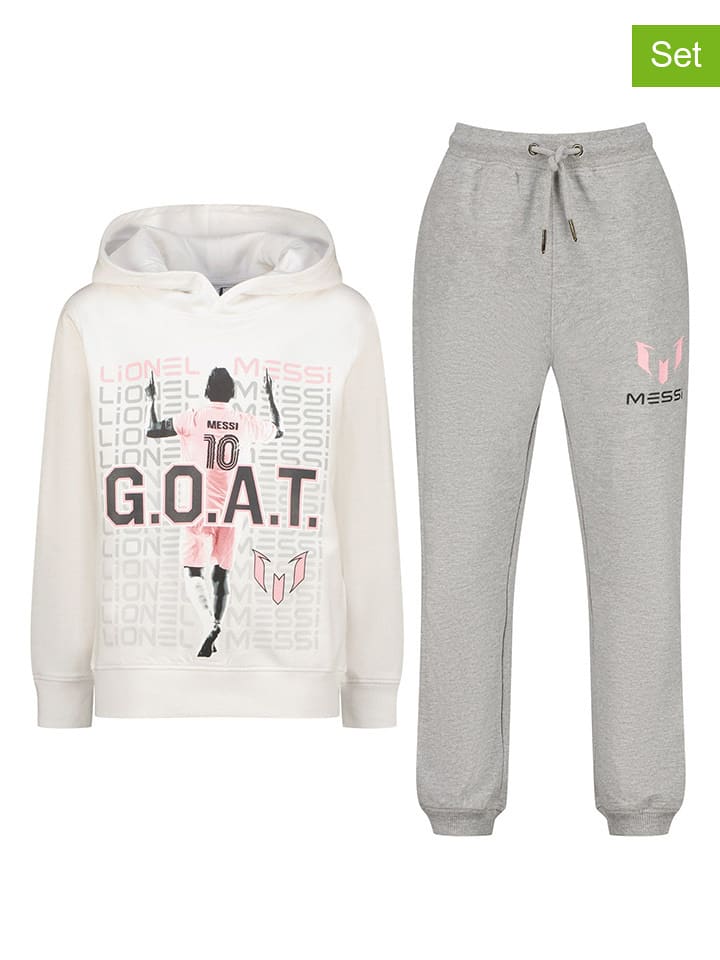 Messi 2-częściowy zestaw w kolorze szaro-kremowym rozmiar: 140