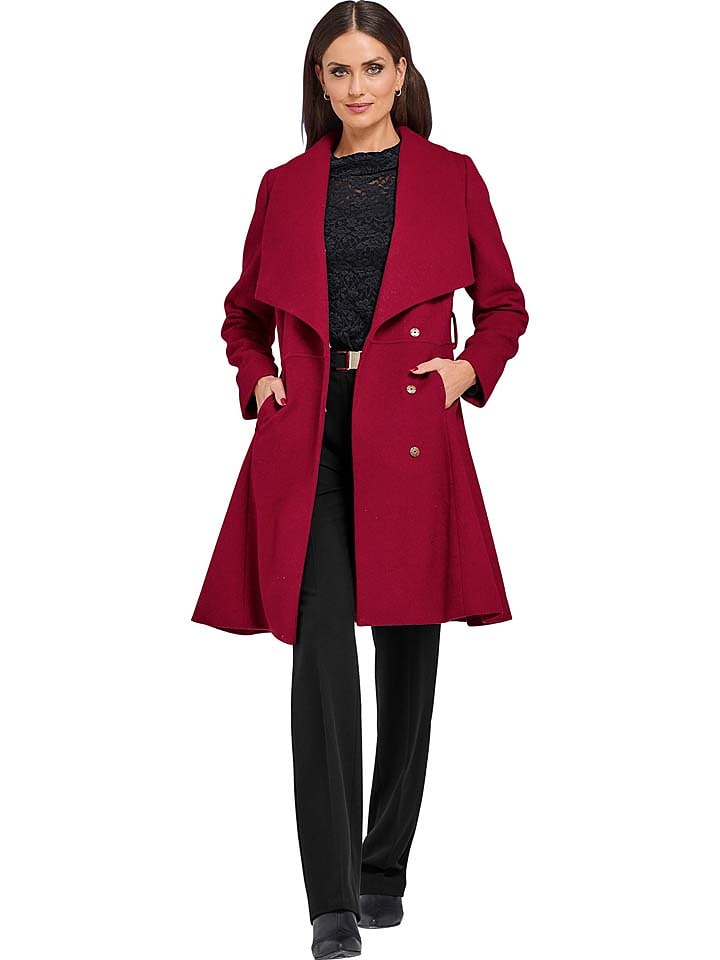 Heine Płaszcz przejściowy w kolorze bordowym rozmiar: 42