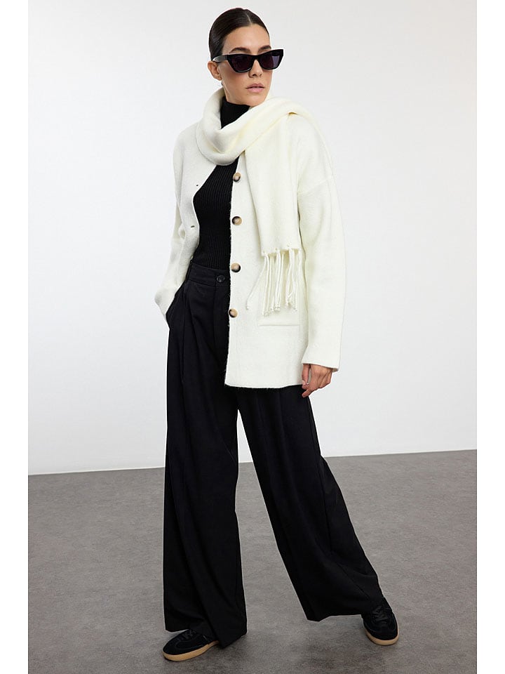 trendyol Kardigan w kolorze białym rozmiar: L