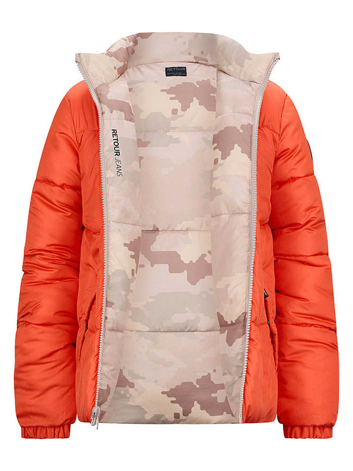 Retour Kurtka pikowana "Carsten" w kolorze czerwono-beżowym rozmiar: 158/164